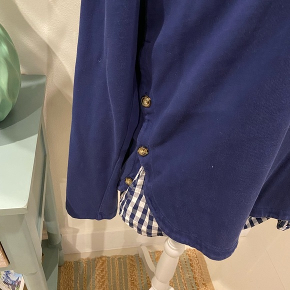 Vineyard Vines double layer navy top size M - Picture 4 of 9